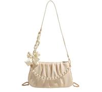 Womens Shoulder Bag With Pearl Chain Sweet Clouds Bag Shopping Dating PU Leather Crossbody For Travel Pu Leather Crossbody For Women Sweet Shoulder Cloud With Pearl Chain