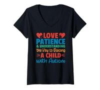 Womens Show Your Solidarity with The Autism Awareness Puzzle V-Neck T-Shirt