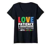 Womens Show Your Solidarity with The Autism Awareness Puzzle V-Neck T-Shirt