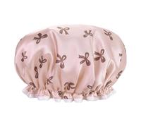 Women's Shower Hat, Waterproof Shower Cap, Double Layer Head Cover for Bath Shower, Thick Elastic Bath Bonnet Accessories for Spa, Face Care in Daily Life