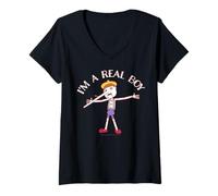 Womens Shrek Pinocchio I'm A Real Boy V-Neck T-Shirt