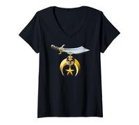 Womens shriners international emblem, noble, PHA, shriners_logo V-Neck T-Shirt