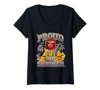 Womens shriners symbol with"Noble_themed desert_and pyramids" PHA V-Neck T-Shirt