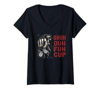 Womens Shuh duh fuh cup grim reaper Great funny gift V-Neck T-Shirt