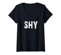 Womens Shy Socially Awkward V-Neck T-Shirt