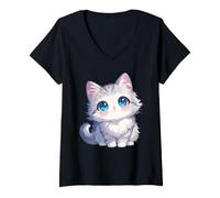 Women's Siberian Cats Siberian Cat V-Neck T-Shirt