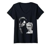 Womens Sid Vicious & Johnny Rotten Sex Pistols by Virginia Turbett V-Neck T-Shirt