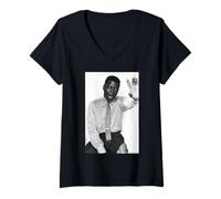 Womens Sidney Poitier Actor 1961 Duffy Archive Photography V-Neck T-Shirt