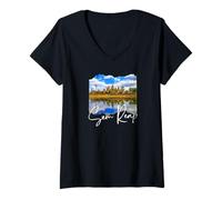 Womens SIEM Reap Angkor Wat V-Neck T-Shirt