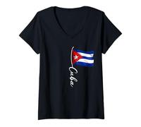 Womens Signature Cuba V-Neck T-Shirt