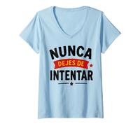 Women's Sigue Adelante NUNCA DEJES DE INTENTAR V-Neck T-Shirt