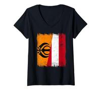 Women's Sikh Austria Flag | Sikh Austrian Roots V-Neck T-Shirt