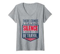 Women's Silence is Betrayal V-Neck T-Shirt