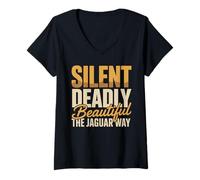 Women's Silent Deadly Beautiful The Jaguar Way V-Neck T-Shirt