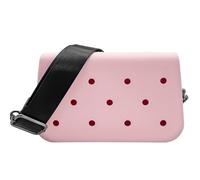 Women's Silicone Perforated Crossbody Bag | Phone & Makeup Pouch | Lightweight Carry-On Purse for Travel, Daily Essentials, Pink, Hole Bag