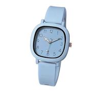 Women's Silicone Watch - Improves Daily Punctuality, Elegant Matte Aesthetics, Adjustable Strap 23 cm + 25 mm , Soft Sweat Resistant Polymer - for University and Work Exams, Blue, riferimento