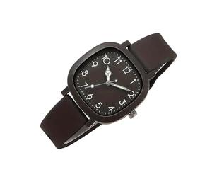 Women's Silicone Watch - Improves Daily Punctuality, Elegant Matte Aesthetics, Adjustable Strap 23 cm + 25 mm , Soft Sweat Resistant Polymer - for University and Work Exams, Black,