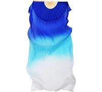 Women's Silk Bamboo Fan Veil Large Size Belly Dance Prop For Competition And Performance Show