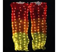 Women's Silk Led Fan Pair Belly Dance Prop For Stage Performance And Fitness Dance Practice