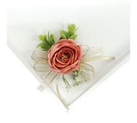 Women's Silk Rose Boutonniere for Wedding Pins Colorful Flowers Bridesmaid Marriage Accessories Corsage and Boutonniere Set for Bridesmaids, Bridal Showers(Oragne Boutonniere)