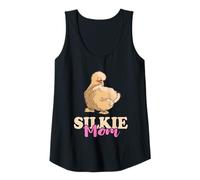 Womens Silkie Mom Silky Chicken Smooth Cuddly Bird Silkie Chicken Tank Top