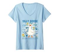 Womens Silly Goose Anesthesiologist Club Cute Funny V-Neck T-Shirt
