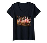 Women's Silly Goose Birthday Squad Girls Trip Drinking V-Neck T-Shirt
