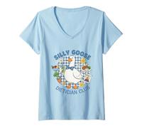 Womens Silly Goose Dietician Club Funny Goose V-Neck T-Shirt