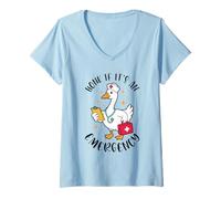 Womens Silly Goose Nurse Honk IF It's an Emergency Funny Nursing V-Neck T-Shirt