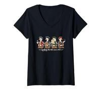 Women's Silly Goose Spilling the Tea Since 1773 Boston V-Neck T-Shirt