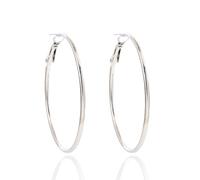 Women's Silver Large 70mm Hoop Earrings Endless Large Thin Hoop, Fashionable and Elegant, Hypoallergenic