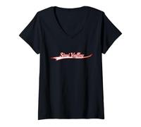 Women's Simi Valley California Ventura County Vintage Varsity V-Neck T-Shirt