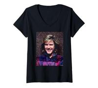 Womens Simon Le Bon Duran Duran Singer by Virginia Turbett V-Neck T-Shirt