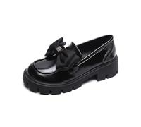 Women's Simple Lefou Shoes Retro Bowknot Soft Bottom Fairy Style Dating Party Single Shoes Lightweight Flat Non-Slip Comfortable Dress Pumps Black 5.5