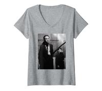 Women's Simple Minds Jim Kerr Charlie Burchill By David Corio V-Neck T-Shirt