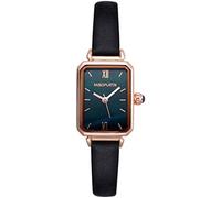 Women's Simple Retro Classic Watch, Rectangular Dial Leatherette Stainless Steel Strap, Pointer Type Watch, Easy Reader Watch Womens Accessories for Ladies Maiden,B