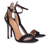 Womens Simplicity Stiletto Heel Open Toe Sandals, Classic Strappy Party High Heels Sandals with Adjustable Ankle Strap, for Daily Work Usual Party Wedding,Black,10 UK