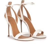 Womens Simplicity Stiletto Heel Open Toe Sandals, Classic Strappy Party High Heels Sandals with Adjustable Ankle Strap, for Daily Work Usual Party Wedding,White,11 UK