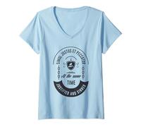Womens Simul Justus et Peccator V-Neck T-Shirt