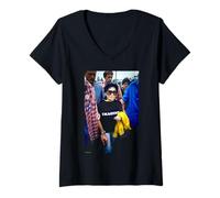 Womens Singer & Artist Yoko ONO by Michael Grecco V-Neck T-Shirt