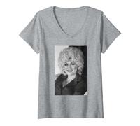 Women's Singer Dolly Parton Dolly in Concert Era 1983 V-Neck T-Shirt