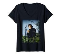 Womens Singer Johnny Cash in Tennessee by Michael Grecco V-Neck T-Shirt