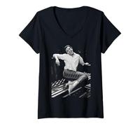 Womens Singer Shirley Bassey Frankie Howerd Show 1957 V-Neck T-Shirt