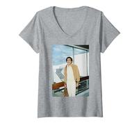 Women's Singer Smokey Robinson Touch The Sky Era 1983 V-Neck T-Shirt