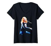 Women's Singer Tori Amos at The Piano Live V-Neck T-Shirt