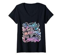 Womens Single But Willing to Change Dating Relationship Love - V-Neck T-Shirt