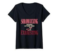 Women's Single By Choice Solomaxxing Self Love Gift V-Neck T-Shirt