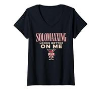 Women's Single By Choice Solomaxxing Self Love Gift V-Neck T-Shirt