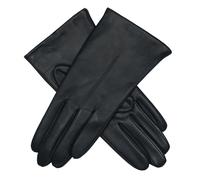 Women's Single-Point Fleece-Lined Leather Gloves - NAVY / 7
