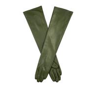Women's Single-Point Long Above-Elbow Lined Leather Gloves - FOREST / M